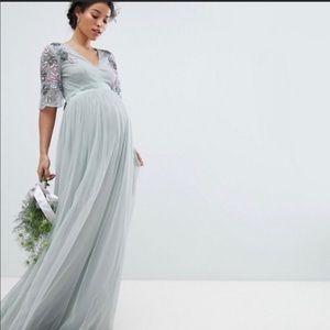 Maya Tulle Maternity Maxi